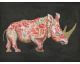 La Casa »Nashorn in bunt« Ölbild handbemalt 120x90 cm Artikelbild 1