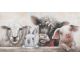 La Casa »Schaf Hase Kuh Schwein« Ölbild handbemalt 140x70 cm