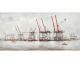 La Casa »Skyline Hamburg-Containerkräne« Ölbild handbemalt 140x70 cm Artikelbild 1