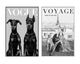 La Casa »Vogue and Voyage« Glasbilder mit Strassapplikation 20x30 cm 2er-Set