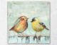 La Casa Ölbild handbemalt "2 Vögel" bunt-gelb 60x60 cm Artikelbild 1