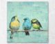 La Casa Ölbild handbemalt "3 Vögel auf Ast" 60x60 cm Artikelbild 1