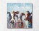 La Casa Ölbild handbemalt "3 bunte Kühe" 70x70 cm Artikelbild 1