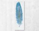 La Casa Ölbild handbemalt "Feder" blau 40x120 cm Artikelbild 1