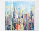 La Casa Ölbild handbemalt "Skyline New York" bunt 110x110 cm Artikelbild 1