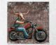 La Casa Ölbild handbemalt "Stier auf Motorrad" 100x100 cm Artikelbild 1