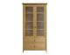 Massivholz »Solvita« Doppelvitrine mit Glastür laugenfarbig