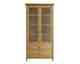 Massivholz »Solvita« Doppelvitrine mit Glastür laugenfarbig