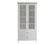 Massivholz »Solvita« Doppelvitrine mit Glastür weiß