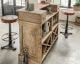 Massivholz »Vintage« Barhocker mit Ledersitz