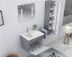 Möbilia Badezimmer Set Hochglanz grau Artikelbild 1