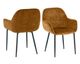 SIT »Lucy« Armlehnstuhl 2er-Set Samt gelb