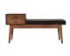 SIT Mid Century Mangoholz & Kunstleder Sitzbank
