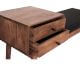 SIT Mid Century Mangoholz & Kunstleder Sitzbank