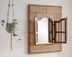 SIT Rattan Vintage Spiegel mit 2 Flügeltüren