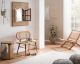 SIT Rattan Vintage Spiegel mit 2 Flügeltüren