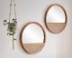 SIT Rattan Vintage Spiegel rund