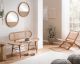 SIT Rattan Vintage Spiegel rund