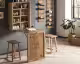 SIT »Rustic« Massivholz Klapptisch inkl. 2 Hocker