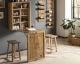 SIT »Rustic« Massivholz Klapptisch inkl. 2 Hocker