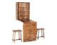SIT »Rustic« Massivholz Klapptisch inkl. 2 Hocker