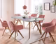 SalesFever »Aino-Mercur« Esszimmergruppe 5-teilig rose/grau