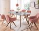 SalesFever »Aino-Mercur« Esszimmergruppe 5-teilig rose/grau