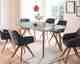SalesFever »Aino-Mercur« Esszimmergruppe 5-teilig schwarz/grau