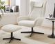 SalesFever »Daphne« Sessel mit Hocker drehbar beige