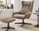 SalesFever »Daphne« Sessel mit Hocker drehbar braun