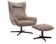 SalesFever »Daphne« Sessel mit Hocker drehbar braun