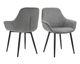 SalesFever »Steve« Armlehnstuhl 2er-Set grau