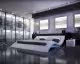 SalesFever »Wave« Polsterbett weiß mit LED