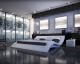 SalesFever »Wave« Polsterbett weiß mit LED