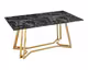 Salesfever »Nobile« Esstisch schwarz/gold