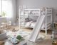 Schwarzwald Massivholz »Liam« Etagenbett weiss inkl. Rutsche