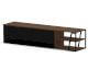TemaHome »Albi« Lowboard Schwarz mit Walnuss