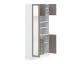 TemaHome »Combi« Hochschrank Weiß mit Taupe