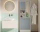 TemaHome »Combi« Wäschehochschrank Weiß mit Celadon Grey