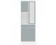 TemaHome »Combi« Wäschehochschrank Weiß mit Celadon Grey
