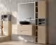 TemaHome »Kube« Badezimmerhochschrank Eiche mit Celadon Grey