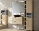 TemaHome »Kube« Badezimmerhochschrank Eiche mit Celadon Grey