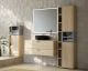TemaHome »Kube« Badezimmerschrank Eiche mit Celadon Grey