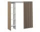TemaHome »Tom 1« Kleiderschrank mit Vorhang Eiche Taupe