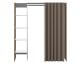TemaHome »Tom 1« Kleiderschrank mit Vorhang Eiche Taupe