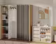 TemaHome »Tom 1« Kleiderschrank mit Vorhang Eiche Taupe
