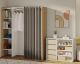 TemaHome »Tom 1« Kleiderschrank mit Vorhang Eiche Taupe