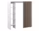 TemaHome »Tom 1« Kleiderschrank mit Vorhang Weiß Taupe