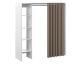 TemaHome »Tom 1« Kleiderschrank mit Vorhang Weiß Taupe