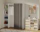 TemaHome »Tom 1« Kleiderschrank mit Vorhang Weiß Taupe